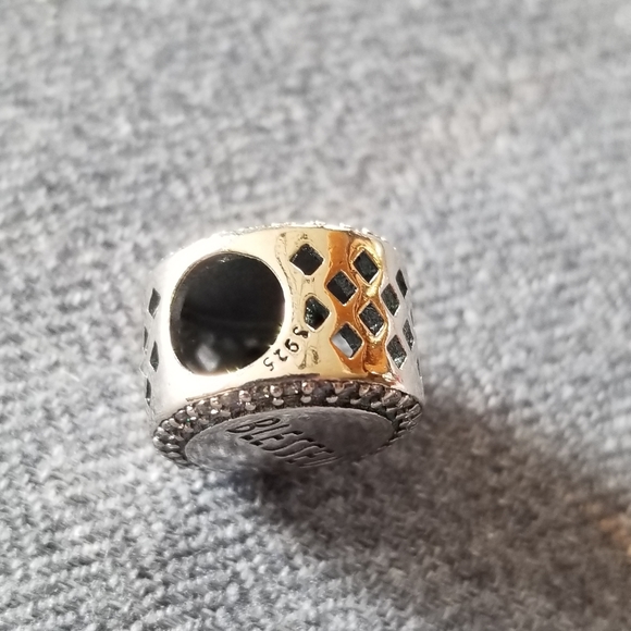 Sliver double sided blessed charm w/CZ - Picture 4 of 5